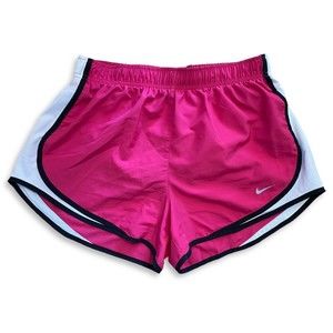 Nike Womens Lined Pink Dry-Fit Running Shorts Mesh Sides Sz M